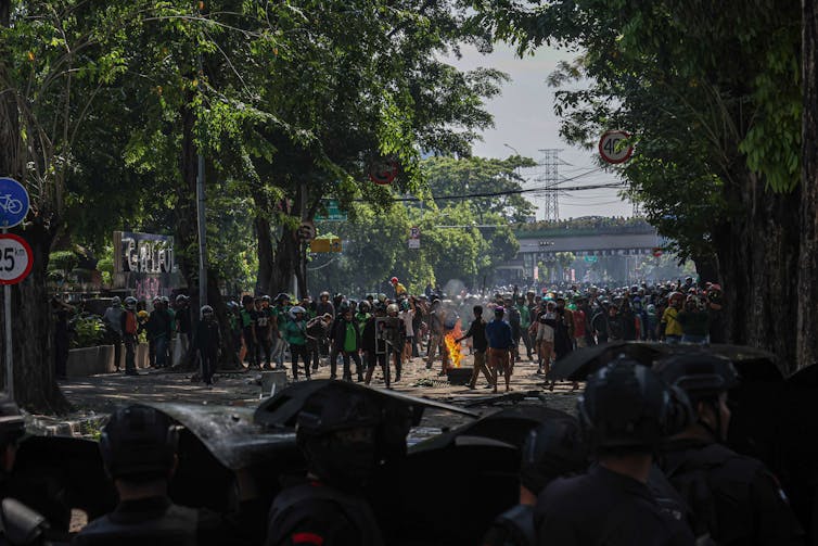 Large-scale protests against the Indonesian parliament and police occurred in Indonesia in the past week.