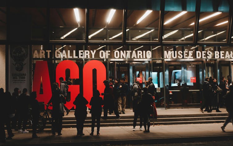 a night view of the art gallery of ontario