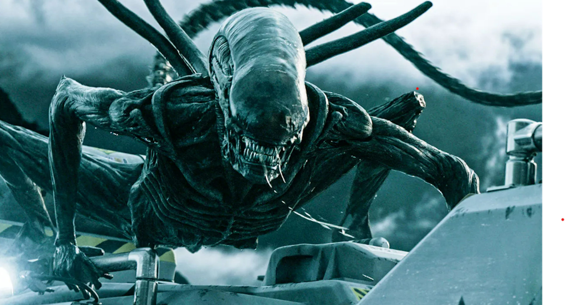 Monstruo baboso con brazos y varias colas