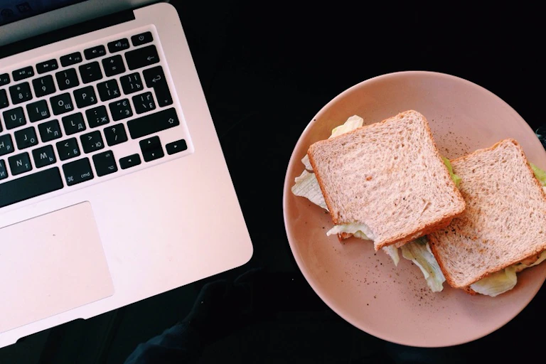 Laptop keyboard and sandwich