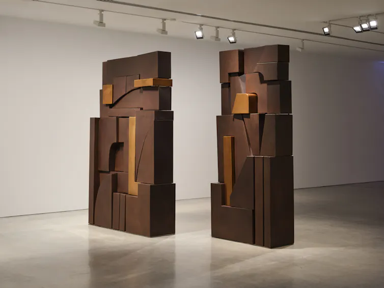 Corten steel and copper sculptures