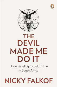 Book cover with an illustration of a circle with a pentagram inside it and a goat skull and horns in the middle of that.