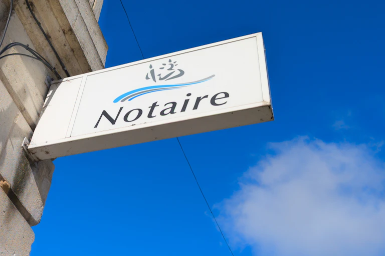 Panneau de notaire