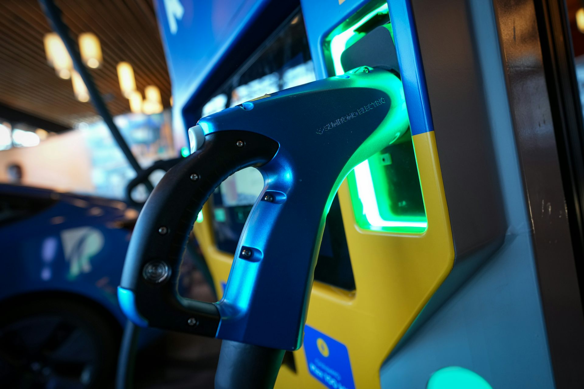 Une borne de recharge pour voiture électrique