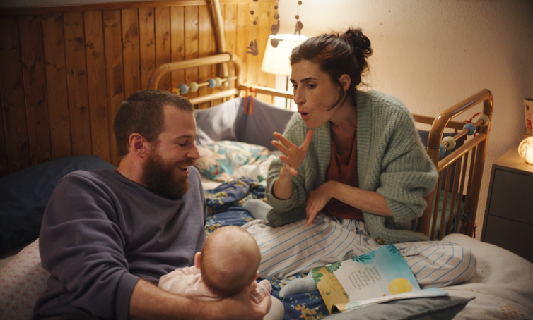 Ángela and Héctor's with their baby.