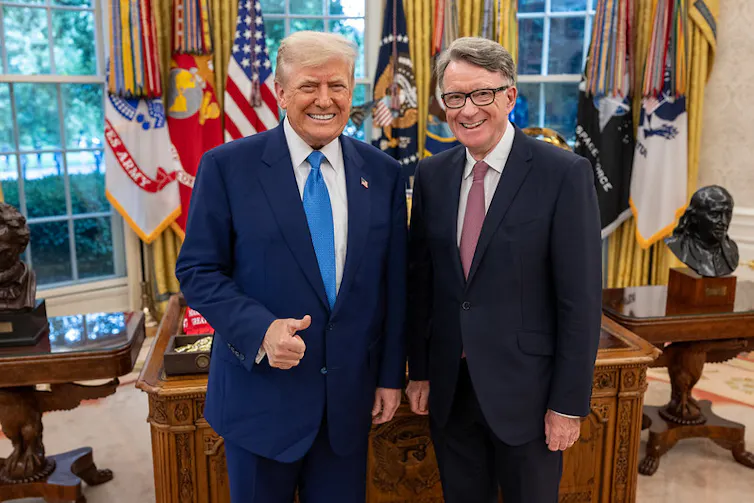 Peter Mandelson with Donald Trump