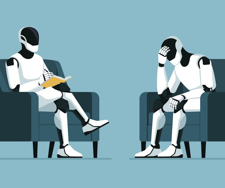 One robot asking another questions