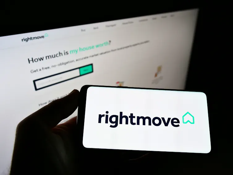 laptop and phone showing branding for rightmove