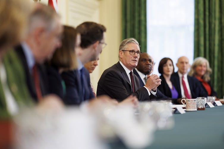 Ministers around the cabinet table.