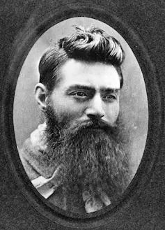 A bearded man: Ned Kelly.