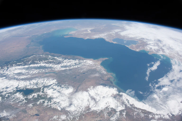 Caspian Sea viewed from space