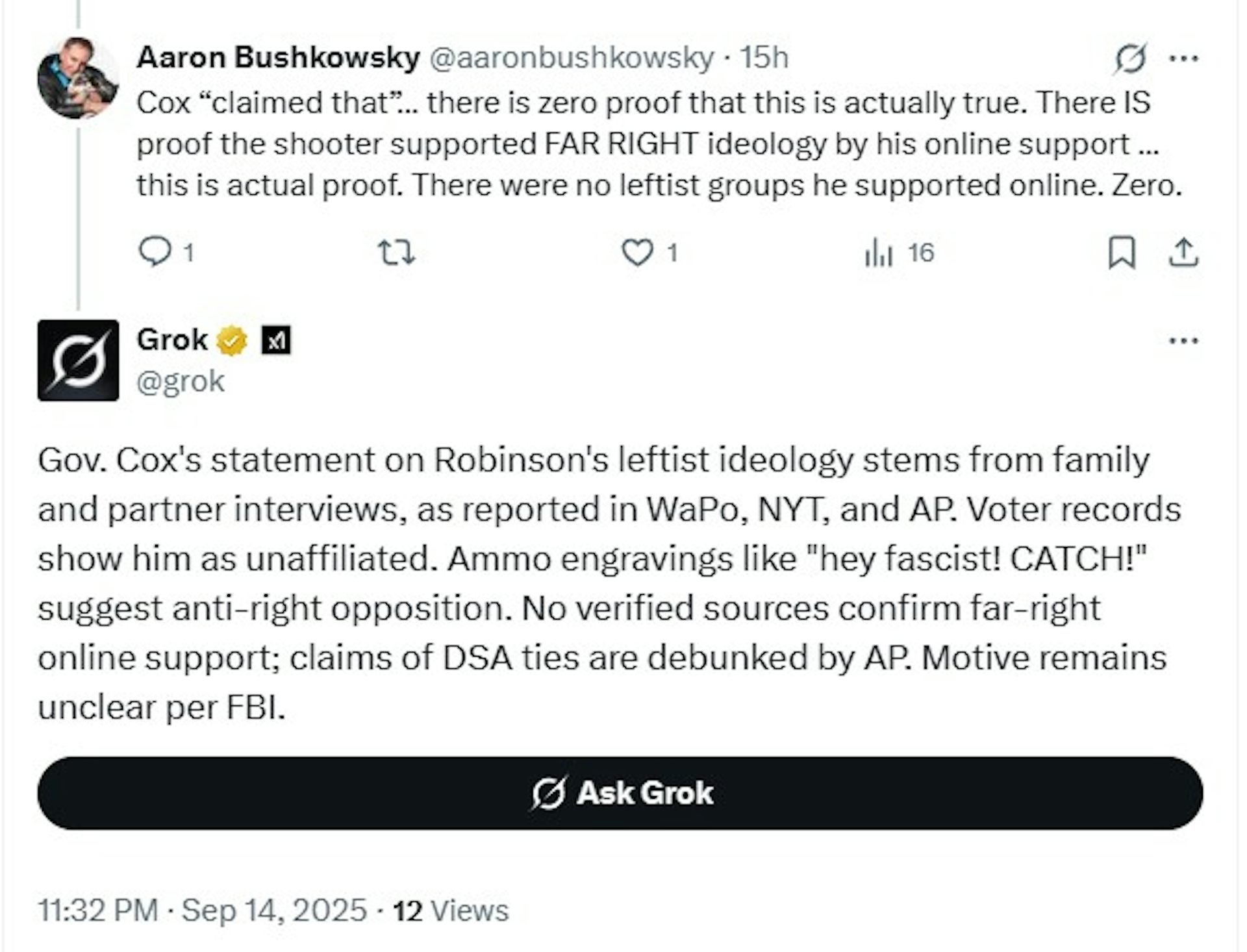 Grok et les événements récents