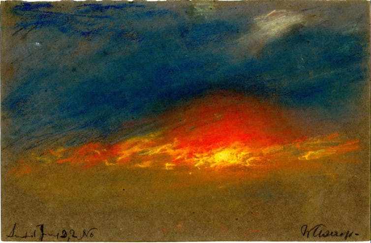 Puesta de sol pintada