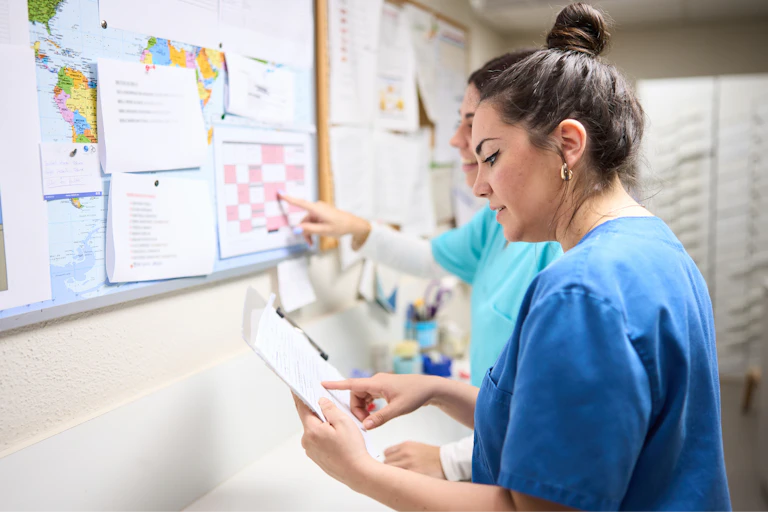 Clinicians schedule surgery