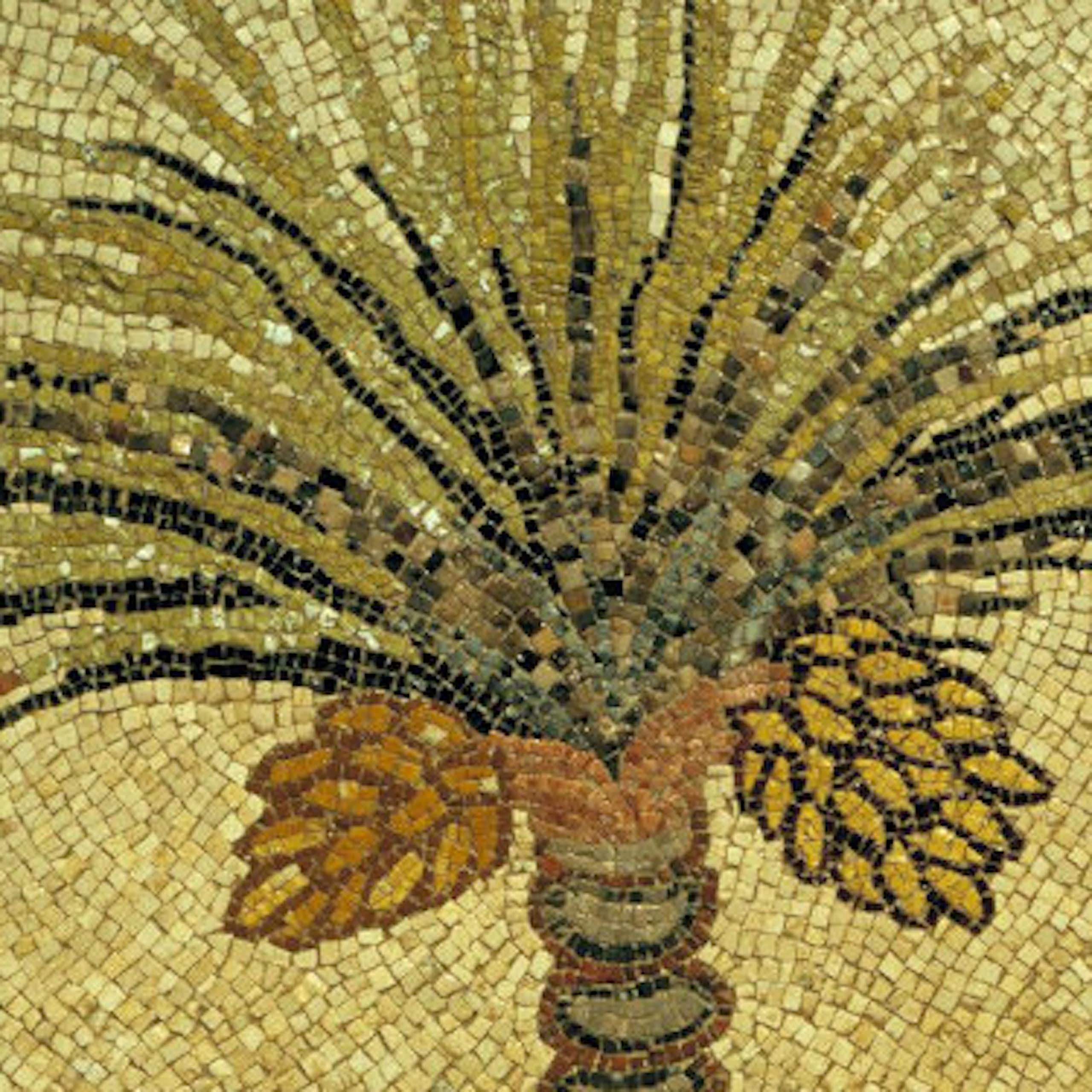 Détail d'une mosaïque byzantine, site de Jabaliya.