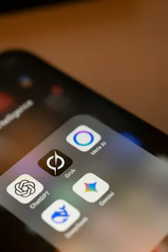 Diverses applications d’IA sur un téléphone intelligent
