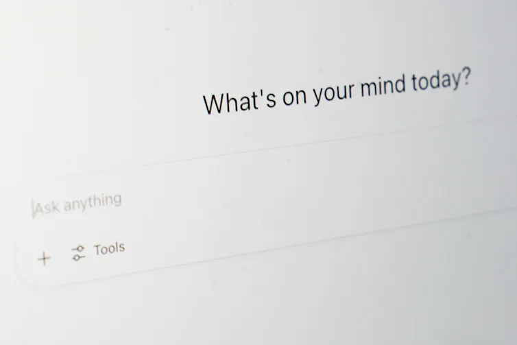 a computer screen showing a small amount of text