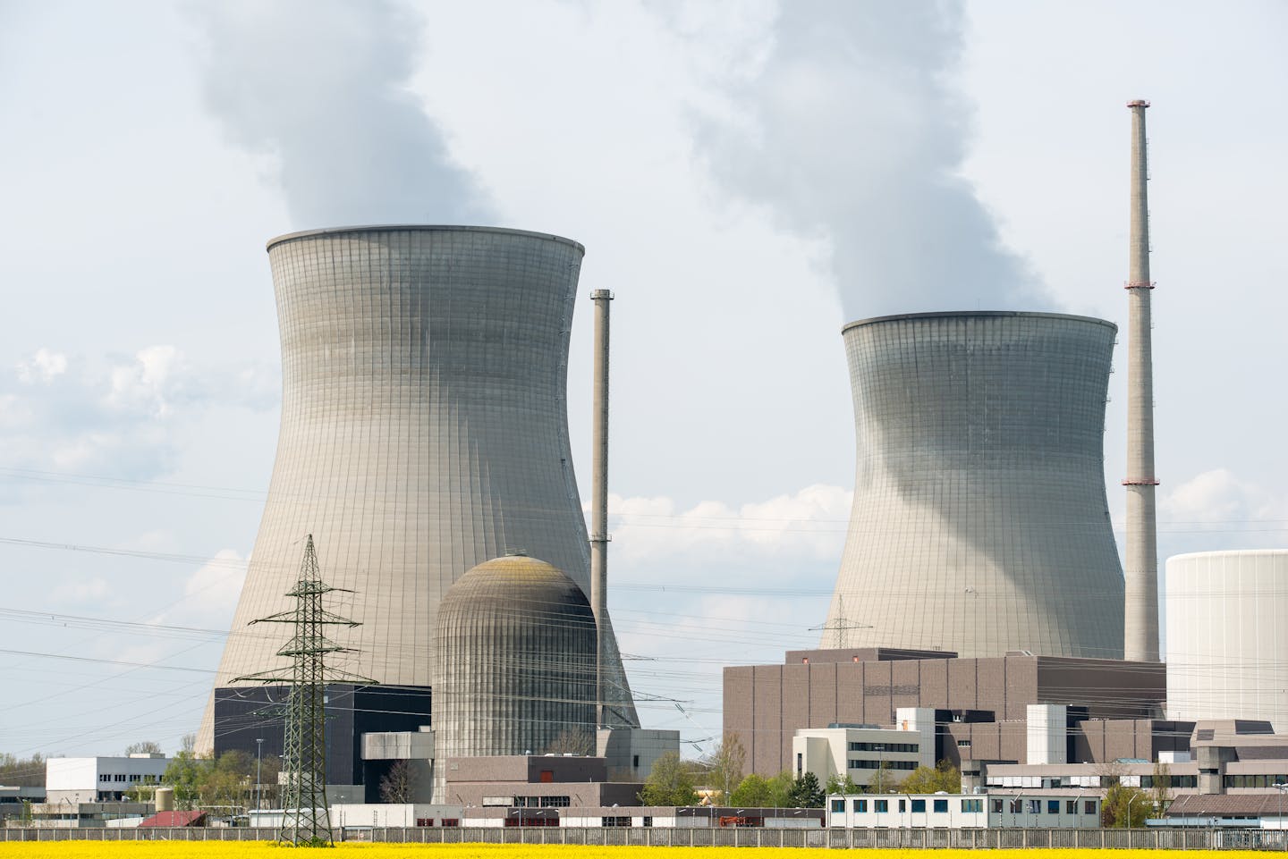 Two large cooling towers