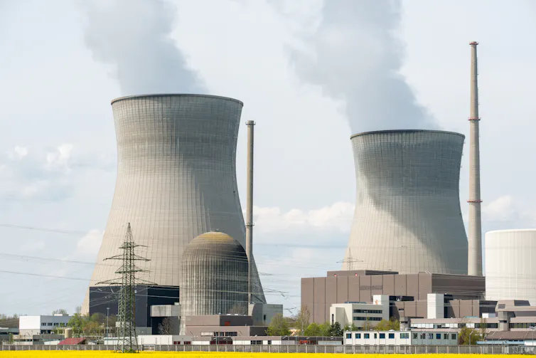 Two large cooling towers
