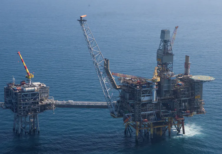 The UK Britannia oil rig