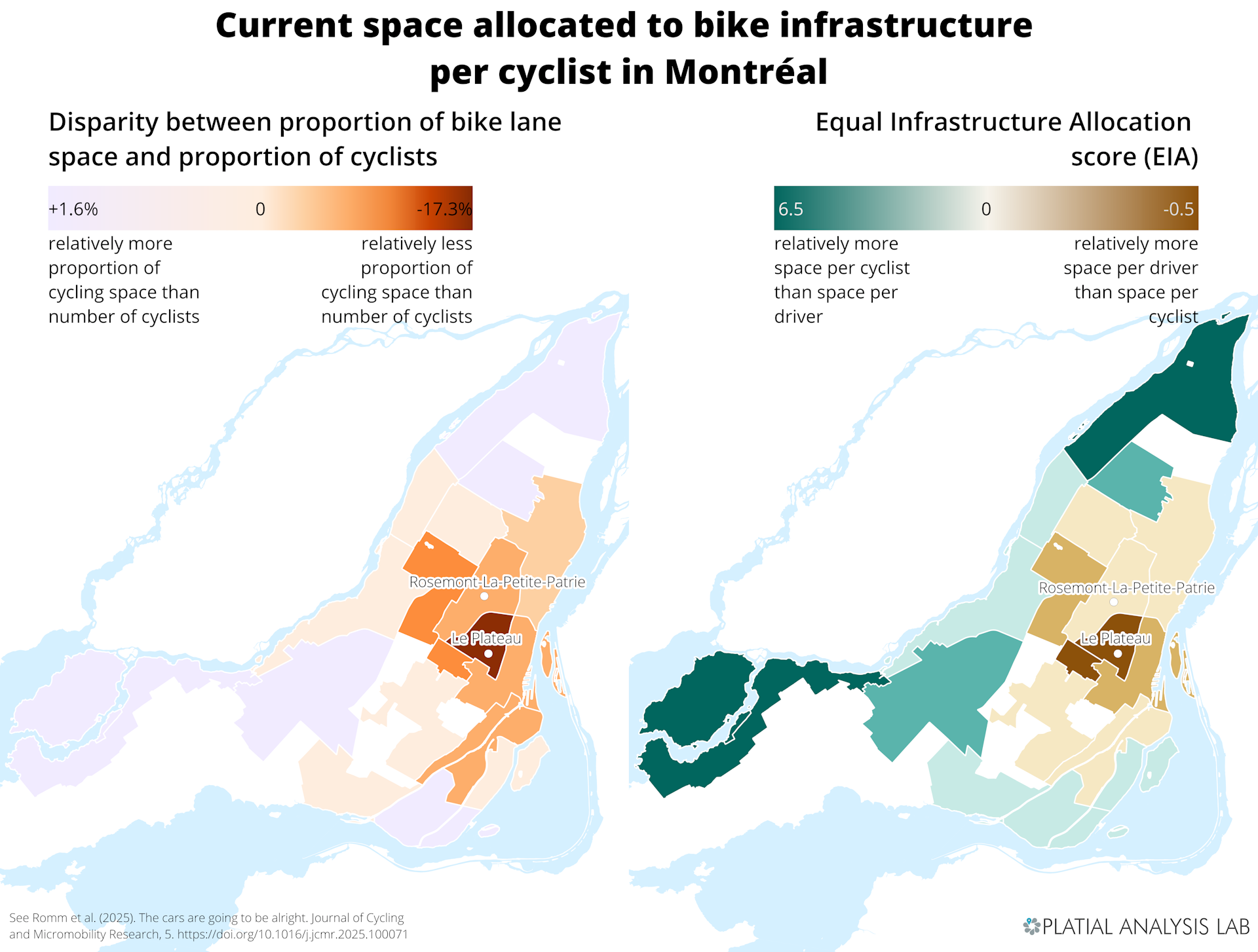 Montréal’s bike infrastructure hardly takes up any space from cars on ...