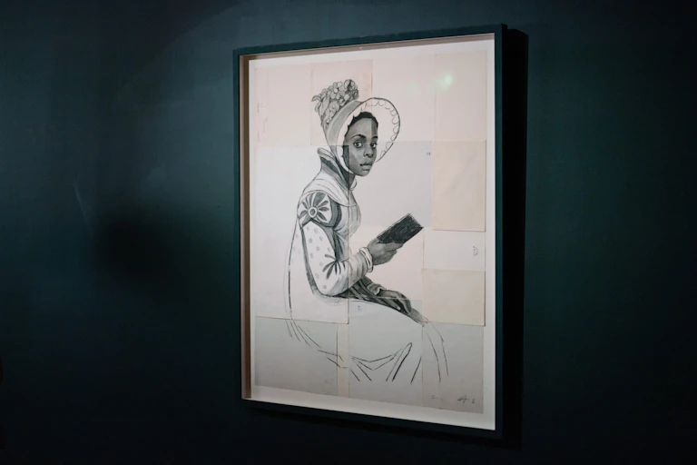 Photograph of a portrait of Miss Lambe