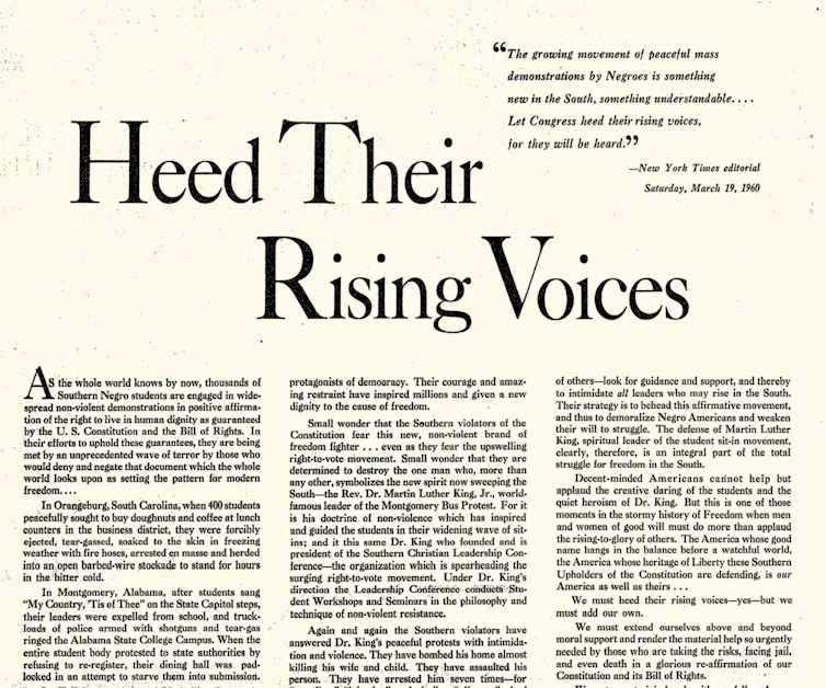 Screenshot of New York Times article.