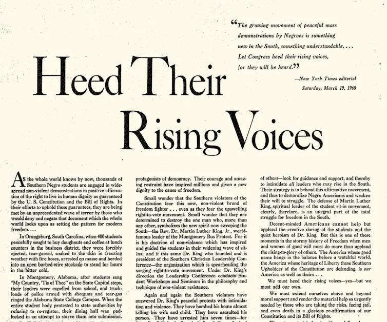 Screenshot of New York Times article.
