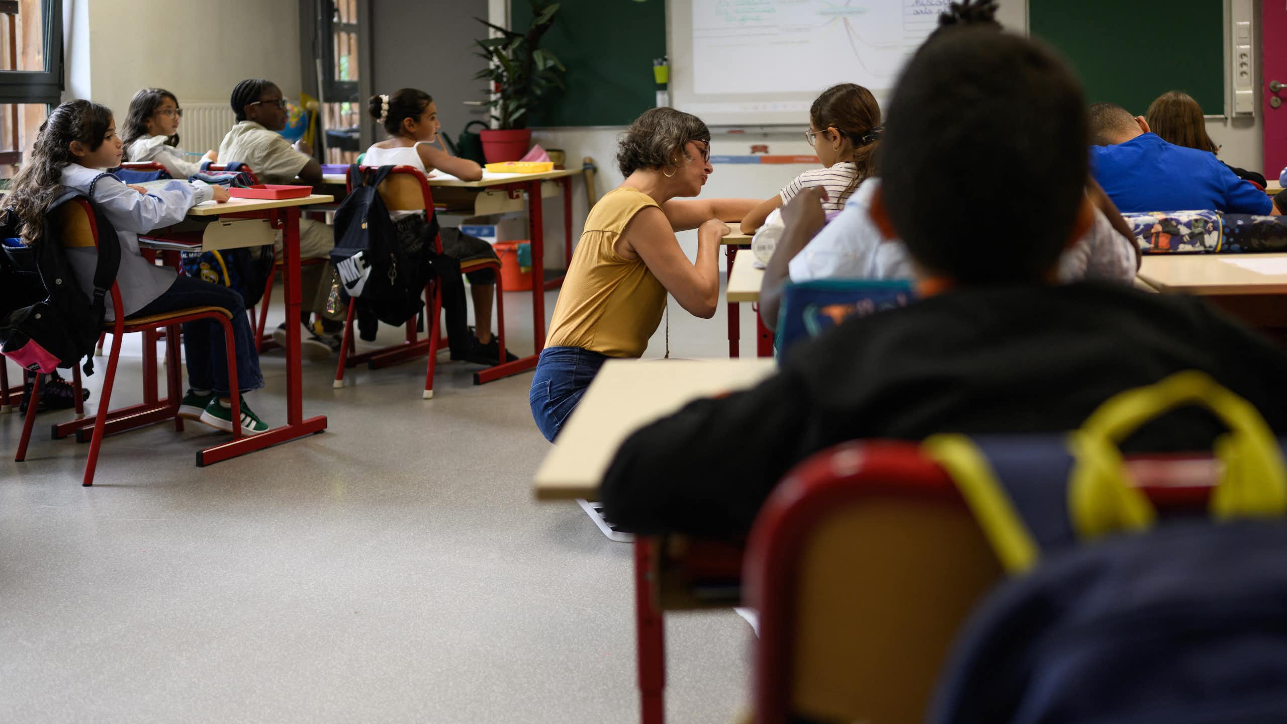 Salle de classe à Lyon, début septembre 2025.