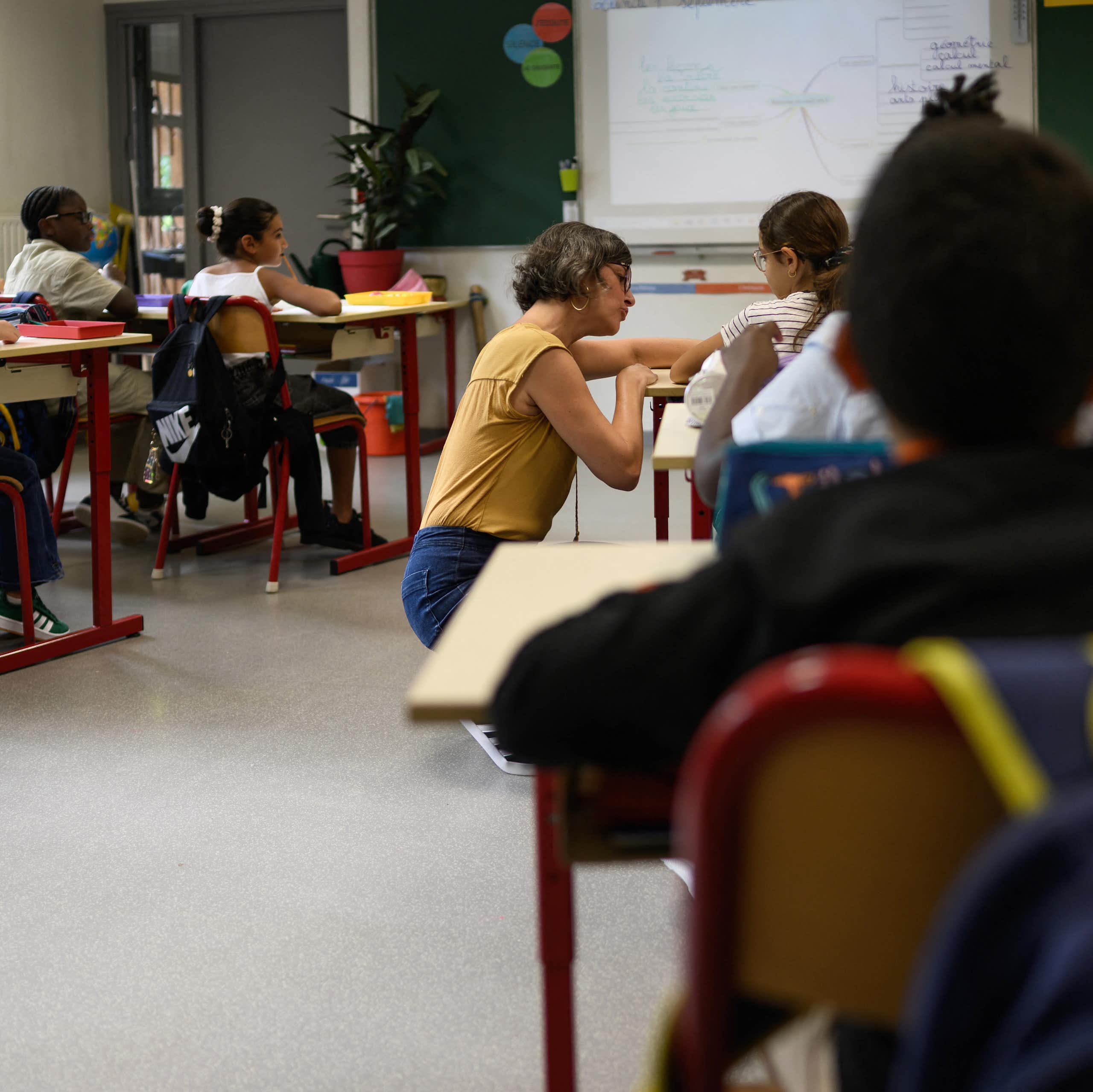 Salle de classe à Lyon, début septembre 2025.