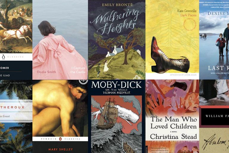 Collage of covers of famous novels