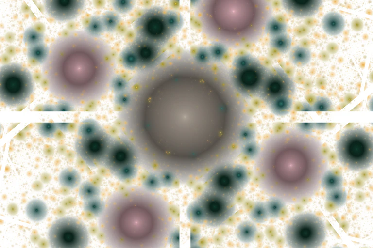 Abstract pattern of circles on a grid