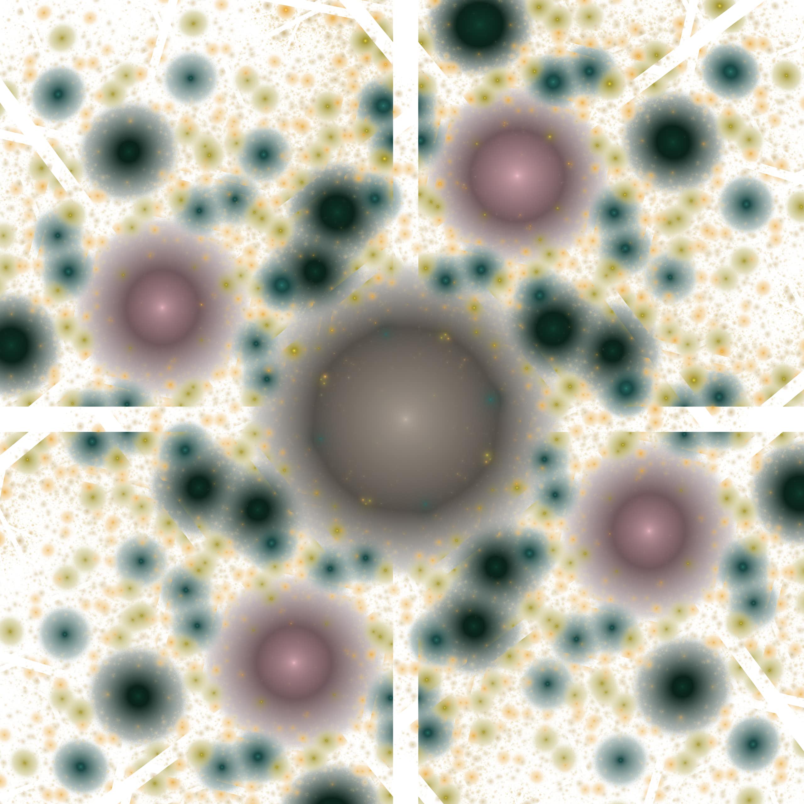 Abstract pattern of circles on a grid