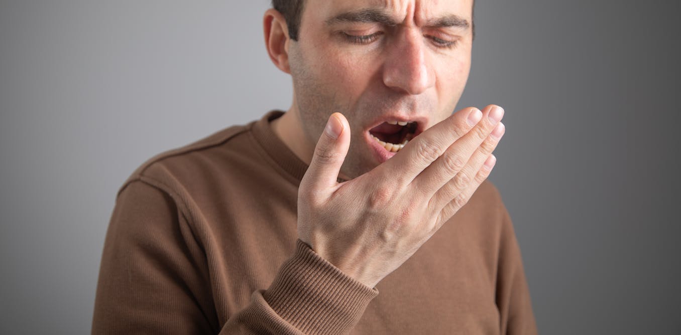 Ilustración sobre la diferencia de temperatura del aire al inhalar y exhalar