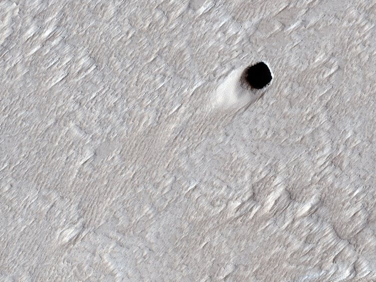 Martian lava tube entrance
