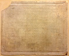 Placa sepulcral de Margarita en el Museo Británico.