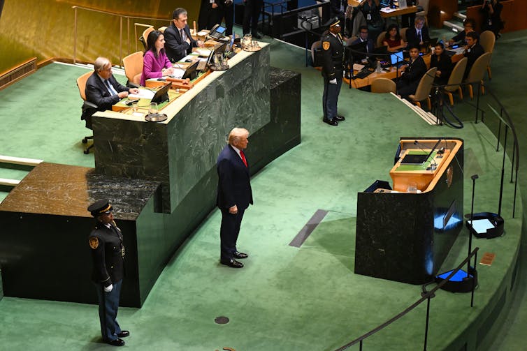 The US president prepares to address the UN general assembly.