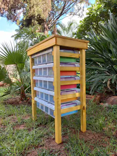 Wooden cabinet with drawers
