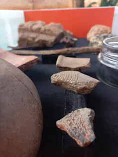 Fragments of pottery