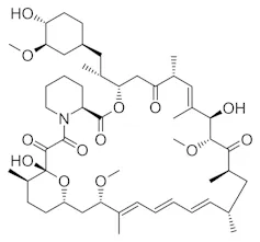 Structure chimique de la rapamycine