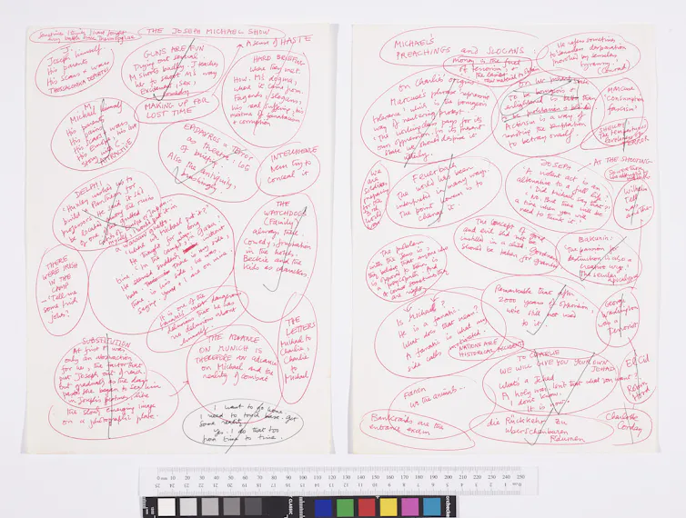 Notes for The Little Drummer Girl, 1983.