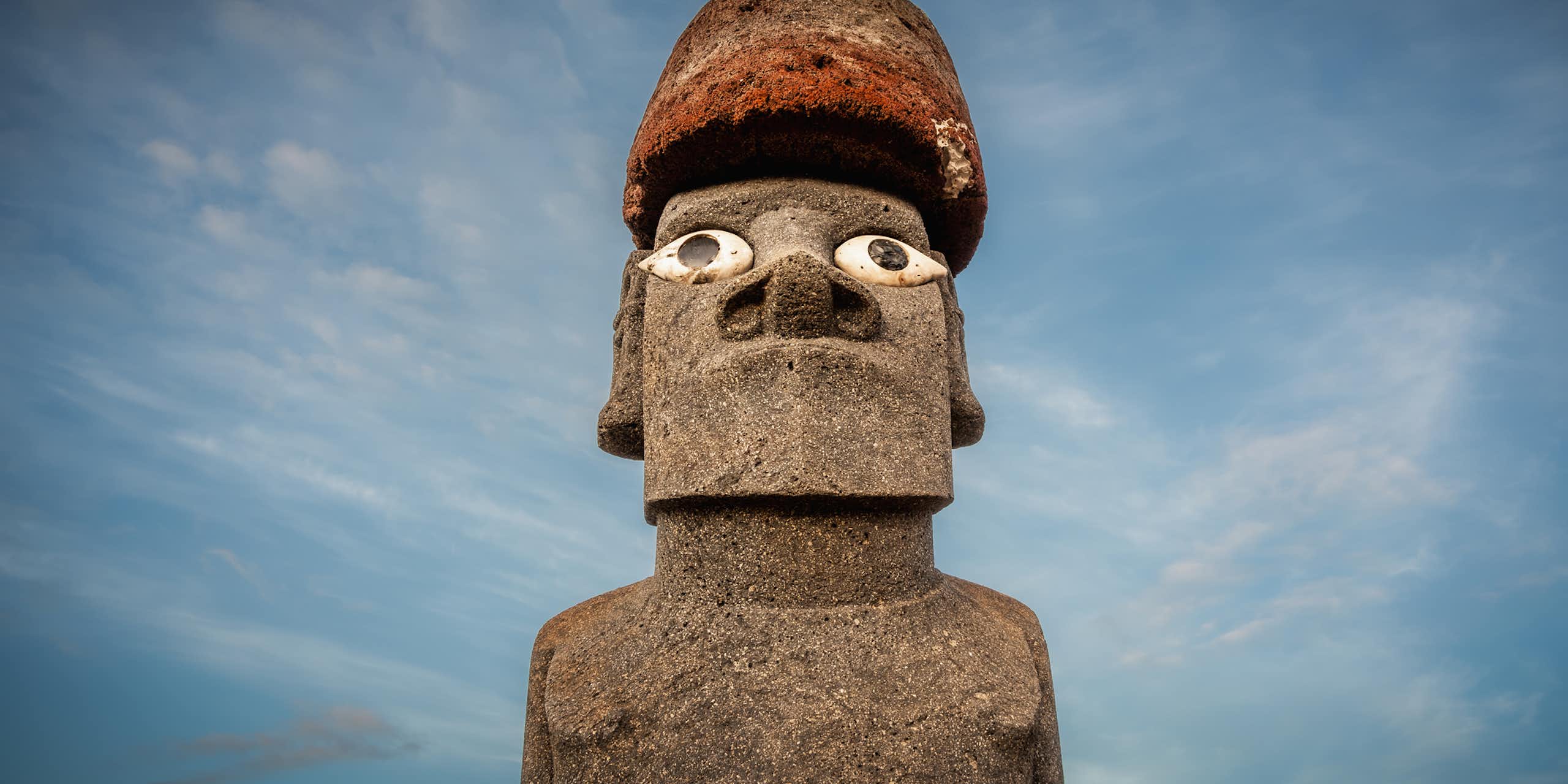 Photo du moai de la paix