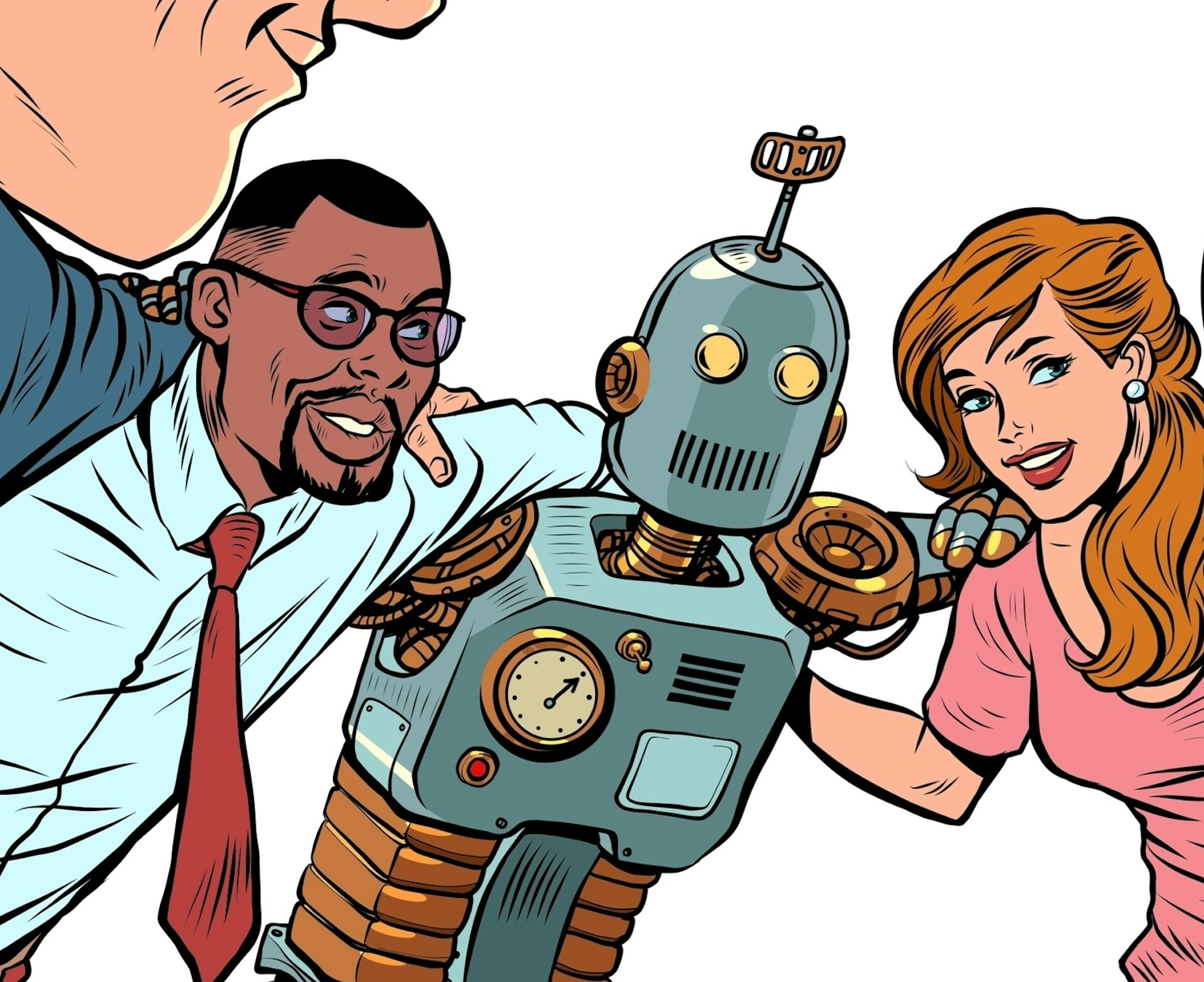 team building avec un robot