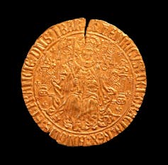 Continuously overpassed, Tudor artwork richly mirrored a turbulent century of expansion and alter 2 A gold coin with a crack in the top of it from the Tudor period.