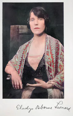 A woman in a shawl