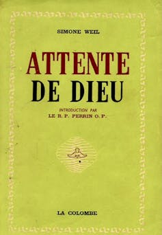 Portada del libro en francés de Simone Weil en el que habla de la atención, Attente de Dieu.