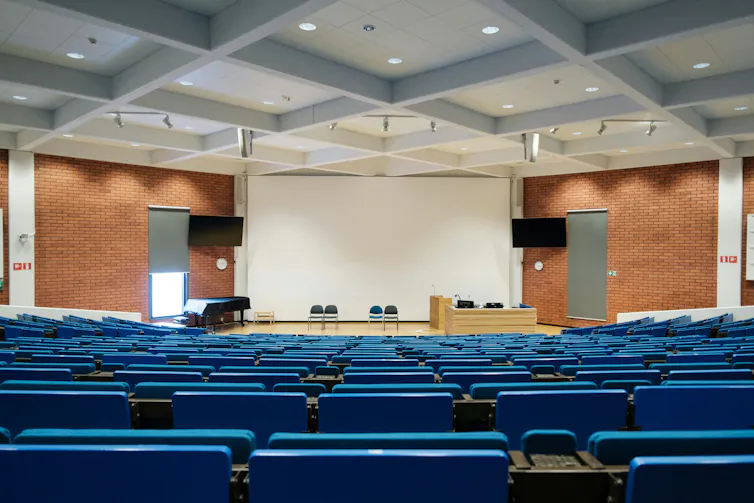 an empty lecture hall