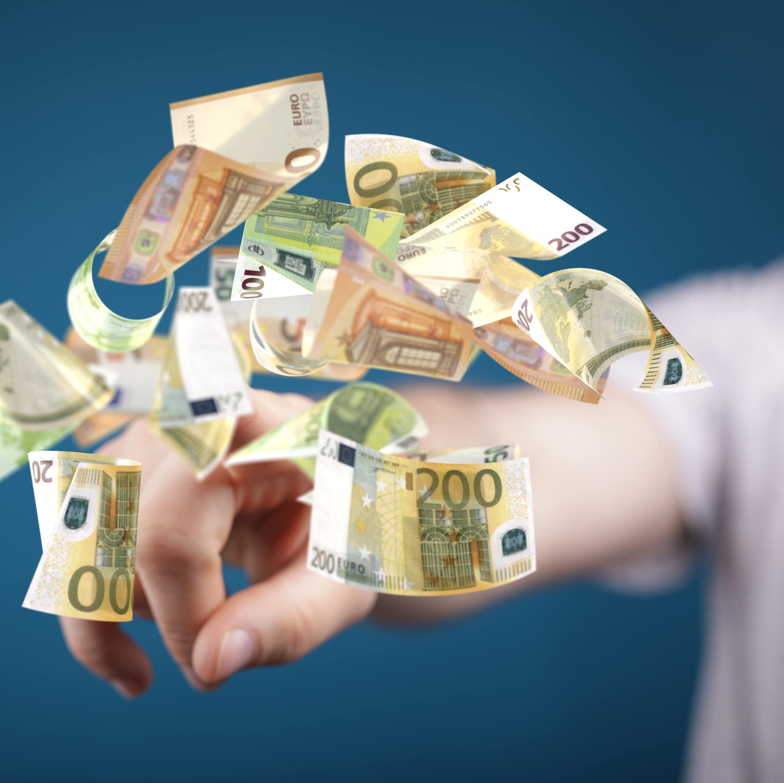 des billets de 200 euros qui volent