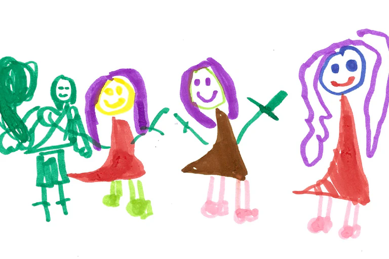 A drawing by a child for the 'Footprints in Time' report.