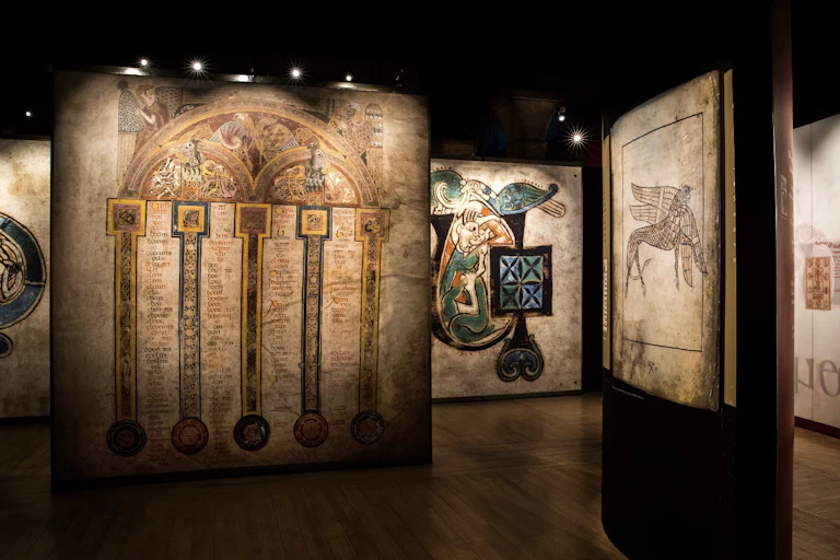 museum exhibit of book of kells